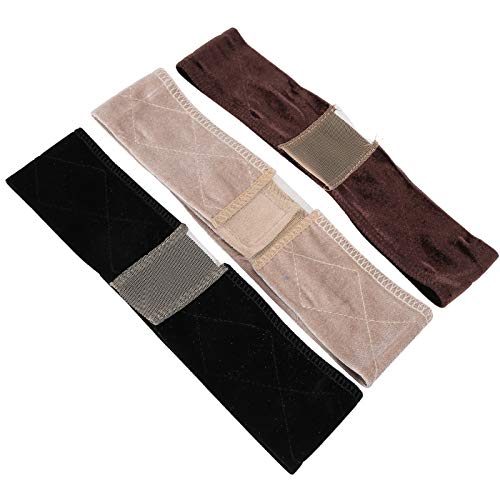 3pcs Perücken-Haarband, Verstellbares Befestigungsteil-Spitzen-Stirnband, Elastische Samt-Perückenbänder, Bequemes Rutschfestes Stirnband für Perücke und Frontal Cover