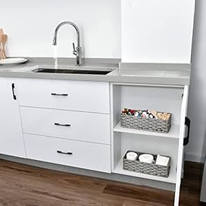 GRANNY SAYS Toilet Tray Tank Topper, Wicker Baskets for Storage, Set of 2 Waterproof Bathroom Baskets for Organizing, Gray Bathroom Organization Baskets, 14¼" x 6" x 4¼" GRANNY SAYS Toilet Tray Tank Topper Wicker Baskets for Storage Set of 2 Waterproof Bathroom Baskets for Organizing Gray Bathroom Organization Baskets 14 x 6 x 4