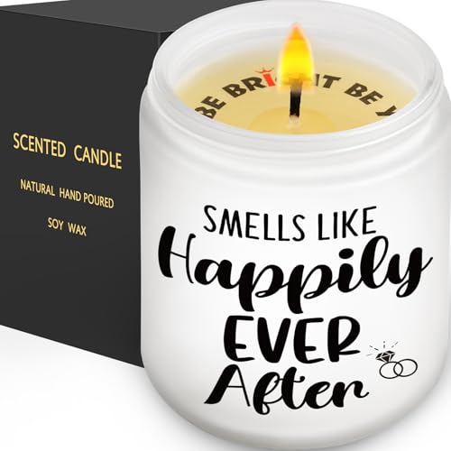 AWIZ Wedding Gift, Happily Ever After Candle Gifts for Bride, Newlywed, Fiancé Gifts, Bride Groom...