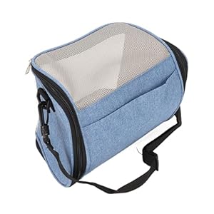 Bird Carrier Bag Bird Travel Cage with Shoulder Strap, Lightweight Backpack for Portable Bird Travel Bag Pet Transparent Breathable Travel Cage (Blue)