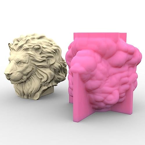 3D Teste di Leone Candela Stampo in Silicone per