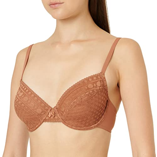 ESPRIT Damen Modern Lace Rcsuw Bra Geformter BH, Cinnamon, 80 / 80D EU