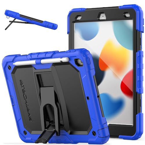 ArmourSHIELD - Custodia per Apple iPad 10,2 2021/2020/2019 [9a/8a/7a generazione], custodia antiurto resistente con supporto pieghevole, protezione schermo e portapenne, custodia da lavoro per