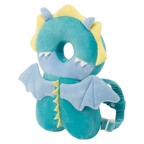 Image of Baby Head Protection Backpack - Soft Lightweight Fall Cushion for Toddlers During Crawling & Walking, Helps Ease Impact from Backward Tumbles(Dragon)