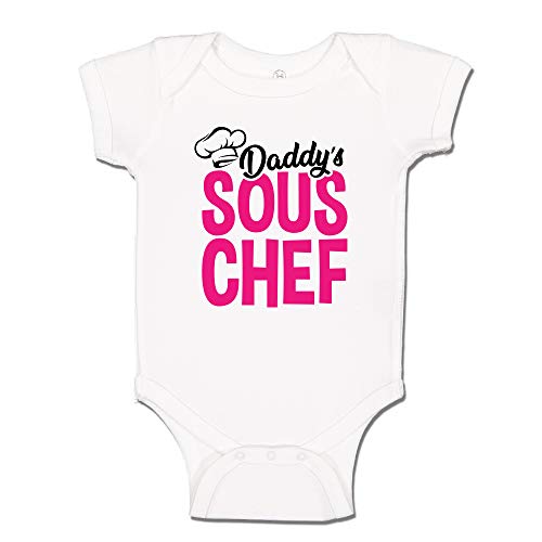 Daddy s Sous Chef Assistant Cook Baby Bodysuit Infant One Piece 6 mo White