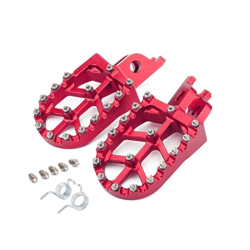IUVWISN Dirt Bike Foot Pegs Motorcycle Footpegs Wider Foot Rest CNC for CRF250L/CRF250L RALLY 12-21 CRF300L/CRF300L RALLY 21-24 Transalp XL750 Red by IUVWISN - Image 6