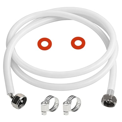 2 Meter Bierschlauch 5/8 Zoll Bierleitung ID 7mm x OD 12mm mit 5/8 Edelstahl Anschlüsse 2 m CO2 Schlauch Zapfanlagen Silikon Bierschlauch Set für Bierkühler und Bierzapfanlagen