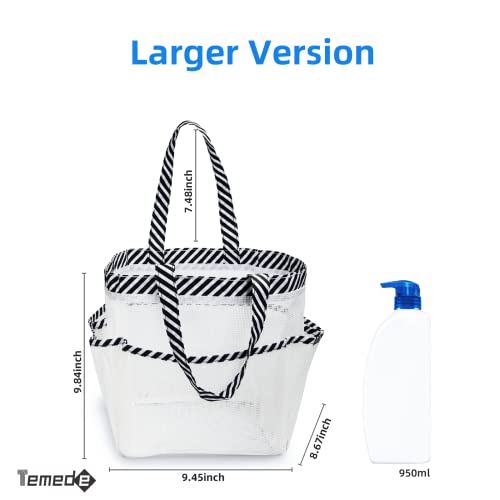 Bolso de Malla para Carrito de Ducha, Cesta Grande para Carrito de Ducha Portátil, Secado Rápido Azul - Imagen 25 de 37