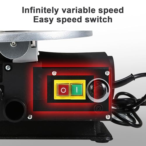 Máquina de corte de madera de escritorio, potencia de 180 W con mesa de trabajo de metal inclinable y velocidad variable, ideal para proyectos de carpintería de precisión
