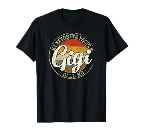 My Favorite People Call Me Gigi Vintage Stamp Mothers Day T-Shirt