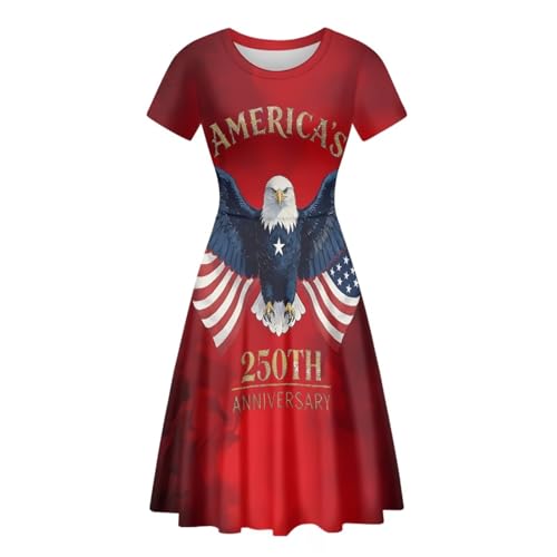 Image of POLERO Sunflower Dress for Women Floral Summer Dresses Short Sleeve Casual Sundresses Midi Dresses