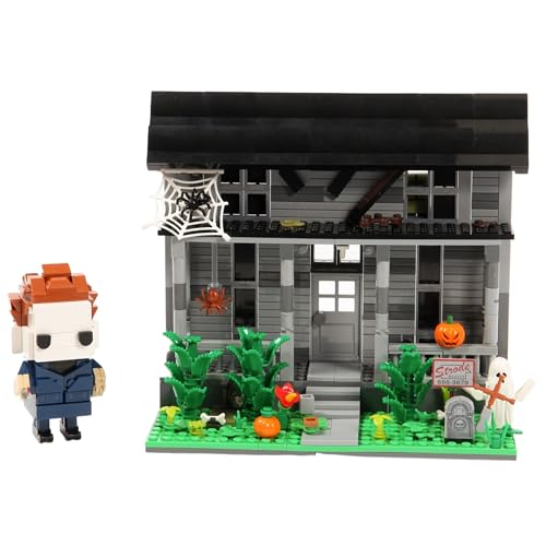 Halloween Movie Building Set – Horror House & Figure, Toy Building Blocks Compatible with Lego, Collectible for Horror Fans & Adults, Creative DIY Display Toy