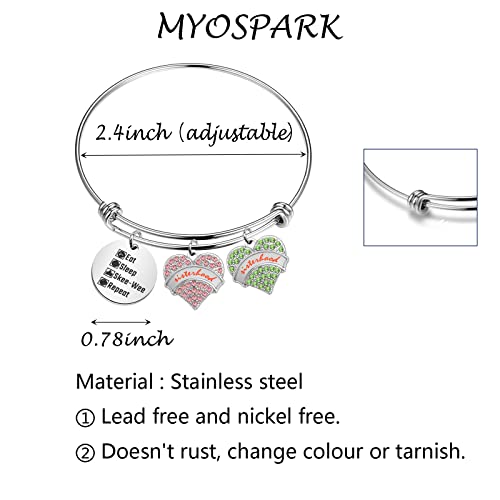 Image of MYOSPARK Greek Sorority Gift Maple Leaf Bracelet Sorority Paraphernalia Graduation Gift for Sisters