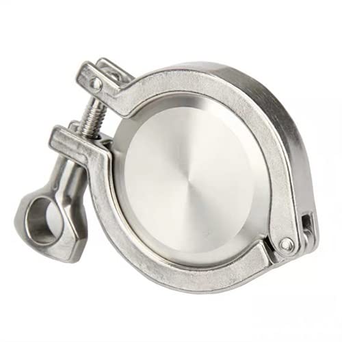 TonuuoDC Union 51mm Pipe O/D Sanitary 2" Tri Clamp Weld Ferrule + End Cap Silicon Gasket 304 Stainless Steel, For Home Improvement Homebrew Fitting
