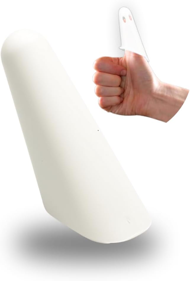 Thumbsavers Massage Tool for Deep Tissue and Trigger Point Massage – Thumb and Joint Support for Massage Therapists, Chiropractors and Physical Therapists – Hand Protection Aid (Medium, White)