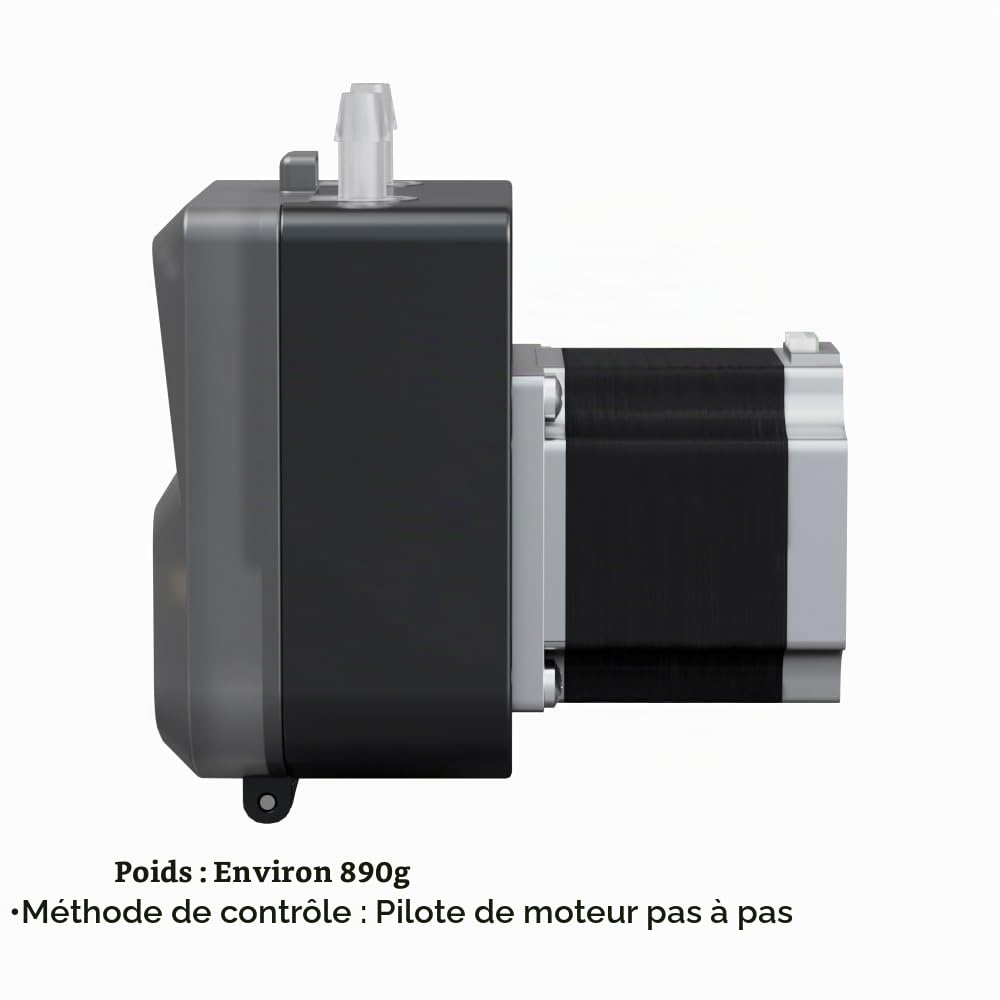 Kamoer KDS3000-ST Pompe péristaltique haut débit 24 V, 0 à 1800 ml/min | pompe doseuse durable et de haute précision avec moteur pas à pas et vitesse réglable de pour laboratoires et usines