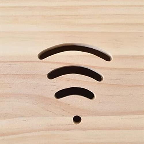 Estante de escritorio de madera para ocultar cables y organizar el router 8