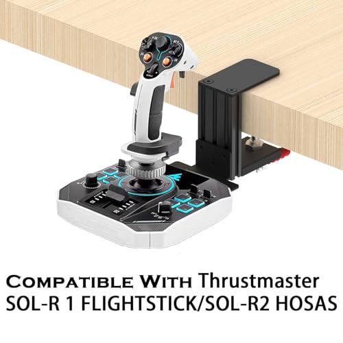 Flight Sim Game Joystick Desk Mount, Hotas Mount - Kompatybilny z Thrustmaster T. Flight Hotas One/4/X, Sol-R2/Sol-R1, SimTask Farmstick, WINWING URSA MINOR Series, G Extreme 3D Pro