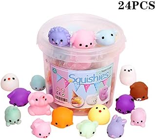 KINGYAO Squishies Squishy Toy 24pcs Party Favors for Kids Mochi Squishy Toy moji