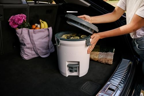 Stanley Adventure Fast Flow Water Jug 2 Gallon | Leakproof Ice Water Dispenser | Insulated Beverage Cooler | Easy Pour Spigot and Latched Foam Lid | BPA-Free | Chalk