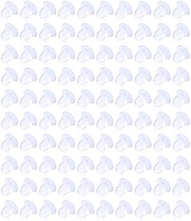 Kridzisw 100 Pcs 20G lastic Clear Earrings Posts and Backs for Sports Maternity