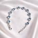 Blue Topaz Cut Stone Bracelet 925 Sterling Silver Handmade Chain Link Bracelet Gift Jewelry For Her