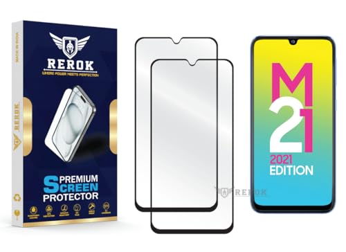 Image of Gorilla Tempered Glass Screen Protector Compatible with Samsung Galaxy M21 [Pack of 2] | Edge-to-Edge, Bubble-Free, Case Friendly, Easy Installation Kit