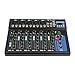 7-channel portable mixing console with USB Bluetooth reverb delay effect, 48V phantom power supply suitable for home KTV, bars, stage performances, etc
