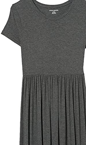Image of Amazon Essentials Women's Short-Sleeve Fitted Waisted Maxi Dress (Available in Plus Size)