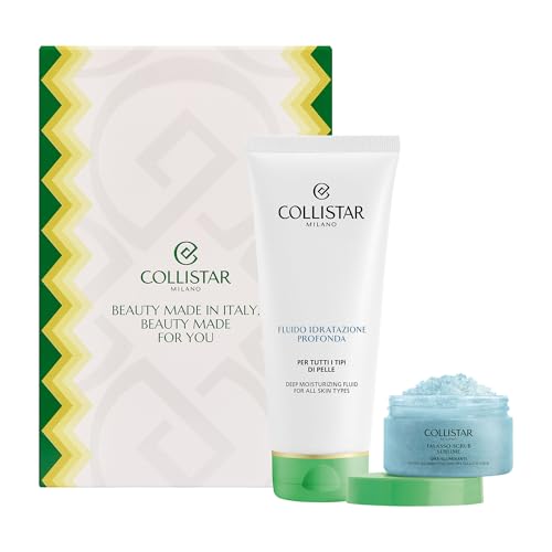 Collistar Cofanetto Regalo Corpo, Fluido Idratazione Profonda 200 ml e Talasso Scrub Idra Illimunante 150 gr, Pelle Esfoliata, Azione Idratante e Illuminante