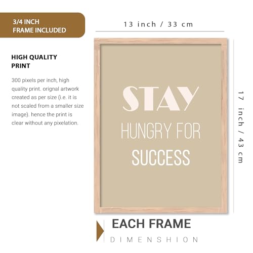 Image of kotart - Quotes Frames for Wall Decor - Motivational Photo Frame for Wall Decoration - Quotes Wall Poster with Frame for Room and Office - Set of 6 (13x17, E)
