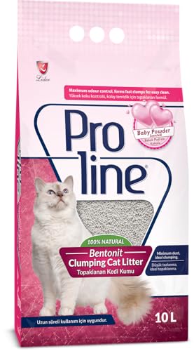 Proline LIDER Bentonite Cat Litter 10L Baby Powder