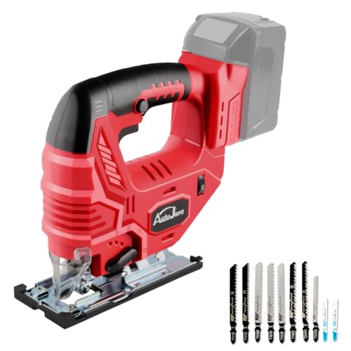 AUTOJARE Cordless Brushless Jigsaw Compatible With Milwaukee 18V Batteries