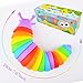 Cevioce Fidget Slug Toy 3Pcs Autism Sensory Toys for Autistic Children Toddler Airplane Car Travel Essential Toys Slug Fidget Toys for Kids & Adults Christmas Stocking Stuffers Gifts for Girls Boys