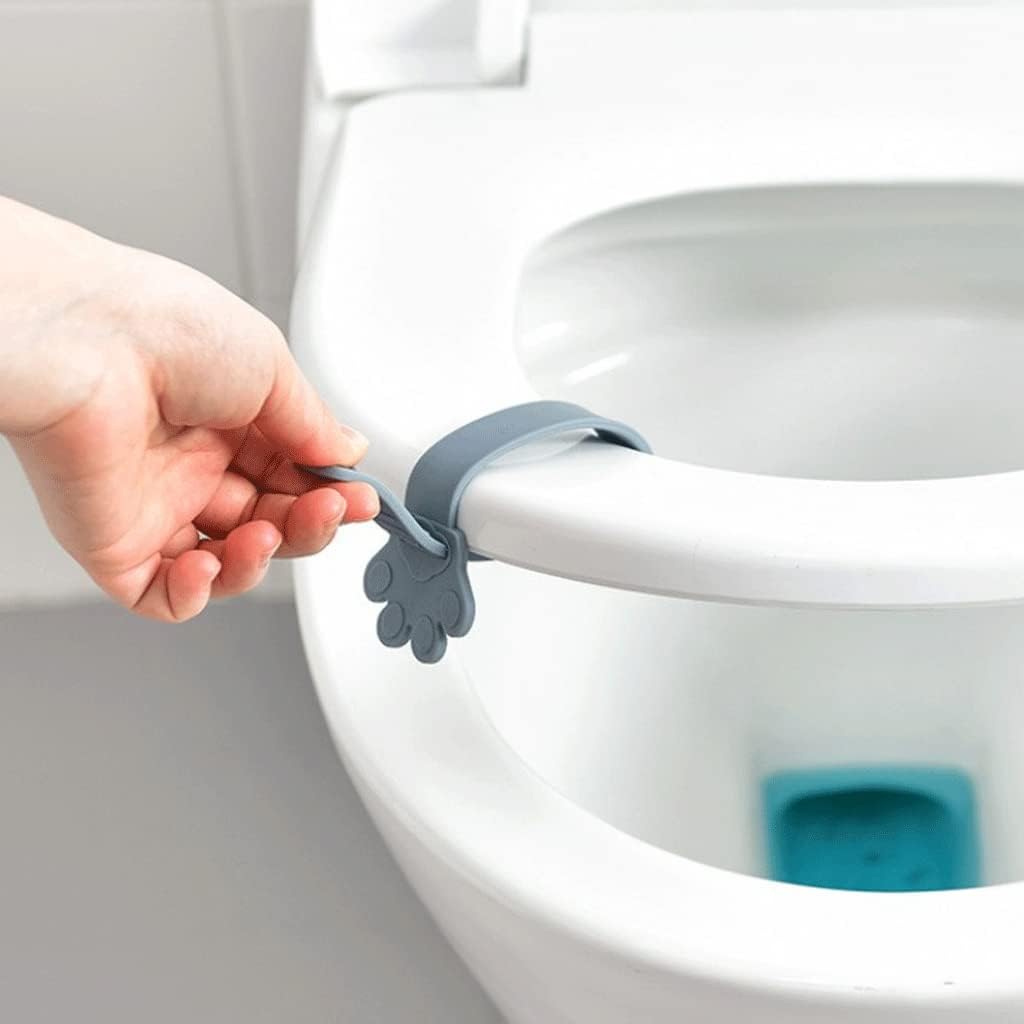 Creative Toilet Seat Lifter，Snap-in Silicone Cute Portable Toilet Seat Handle Adjustable Avoid Touching Sanitary (6pcs)