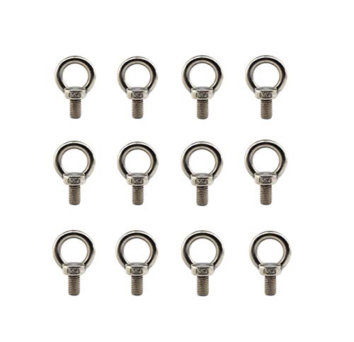 Image of 304 stainless steel M3 lifting rigging eyebolt ring Shaped with standard length of thread pack of 12 pcs
