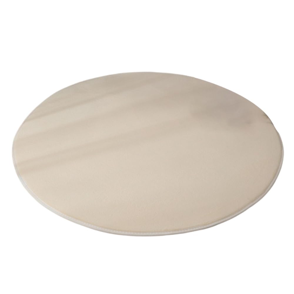 Tapis de chambre à coucher rond et moelleux pour descente de lit