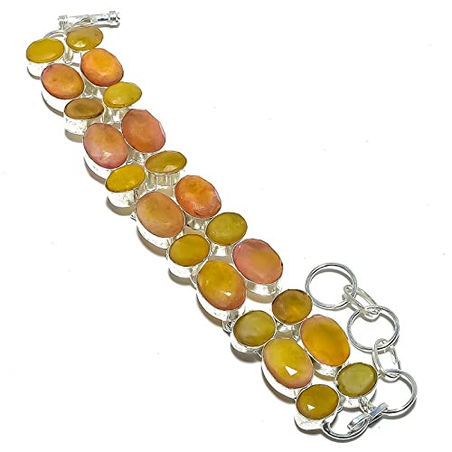 Bracelet en calcédoine jaune, le cadeau d'anniversaire parfait pour elle