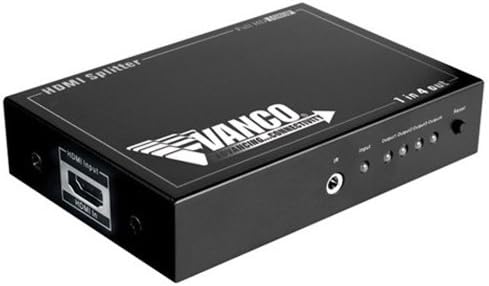 Vanco 280704 HDMI 1 x 4 Splitter/Extender