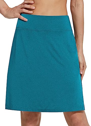 BALEAF Saias femininas de 50,8 cm na altura do joelho, atlética, modesta, longa, golfe, casual, com