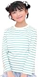 [Bee] ビー ボーダートップス ガールズ ボーイズ 女の子 男の子 キッズ 秋 冬 taa05344 120cm ライトブルー細ボーダー