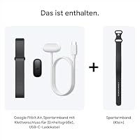 Google Fitbit Air – Aktivitätstracker ohne Display mit Fitness-Tracking, Herzfrequenzmessung – mit iOS und Android kompatibel – Obsidian + Sportarmband für das Fitbit Air – Obsidian, S – Ansicht 3