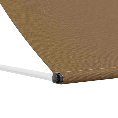 Auvent beige avec cadre acier robuste et toile haute qualité - 4