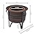 Sunnydaze 23-Inch Cauldron-Style Smokeless Wood-Burning Fire Pit with Cover and Poker - Steel Outdoor Smokeless Fire Pit for The Backyard
