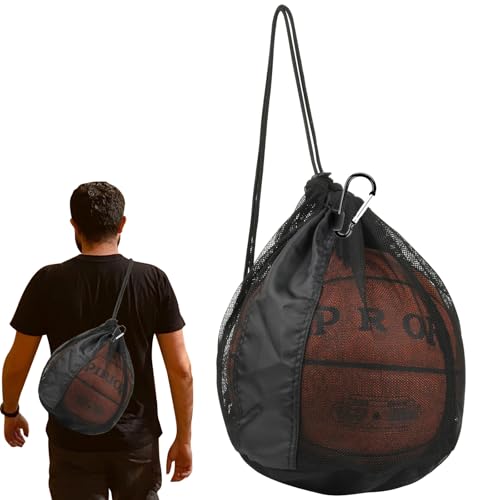 Cosmos Bolsa De Bola Única Bolsa De Transporte De Malha Bolsa De Armazenamento De Bola De Jogo Esportivo Bolsa Com Cordão Sackpack Sling Back Bag Para Transportar Basquete Vôlei Bola De Rugby Futebol