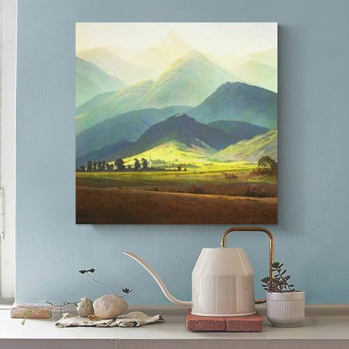 Impression sur toile Caspar David Friedrich paysage 40x40 cm