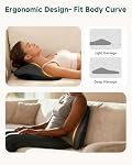 Snailax Shiatsu Back Massager with Heat, Neck & Shoulder Massager with 4D Deep-Kneading Massage, 3 Modes & 3 Speeds, Massage Cushion for Home & Office, Relaxation Gift for Women & Men