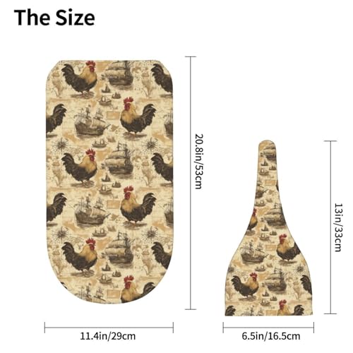 Image of Chickens Maps and Ships Newborn Swaddle Blankets Hat Sets Soft Baby Receiving Blanket Swaddle Sack for Baby Shower Infant Boy Girl Gift