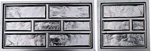 Concrete Mold Wall Stone Plaster Cement Tiles Wall Decor ABC Plastic W26 (1 Big +1 Small)