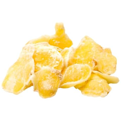 Amrita Crystallized Ginger Slices 1 lb Sweetened | Vegan, non-GMO, Gluten Free, Peanut Free, Soy Free, Dairy Free | Packed Fresh in Resealable Bags | Candied Ginger for Baking or Snacking Cover